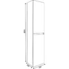 Wiesbaden Vision Badkamerkast - 160x35x35cm - 2 deuren - Draaideur - Opbouw - MDF - Houtnerf Grijs