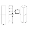Wiesbaden Vision Badkamerkast - 160x35x35cm - 2 deuren - Draaideur - Opbouw - MDF - Houtnerf Grijs
