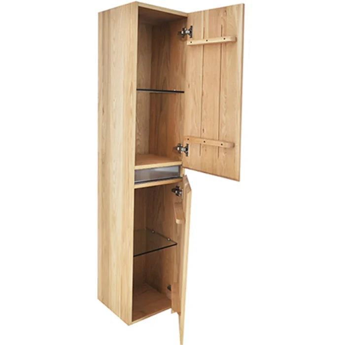 Wiesbaden Vision OAK Badkamerkast - 160x35x35cm - 2 deuren - Draaideur - Opbouw - Eikenhout