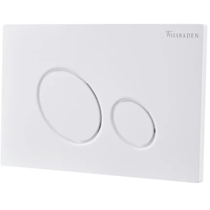 Wiesbaden X10 Push Bedieningspaneel - Drukplaat voor Inbouwreservoir - Frontbediening - Glans Wit