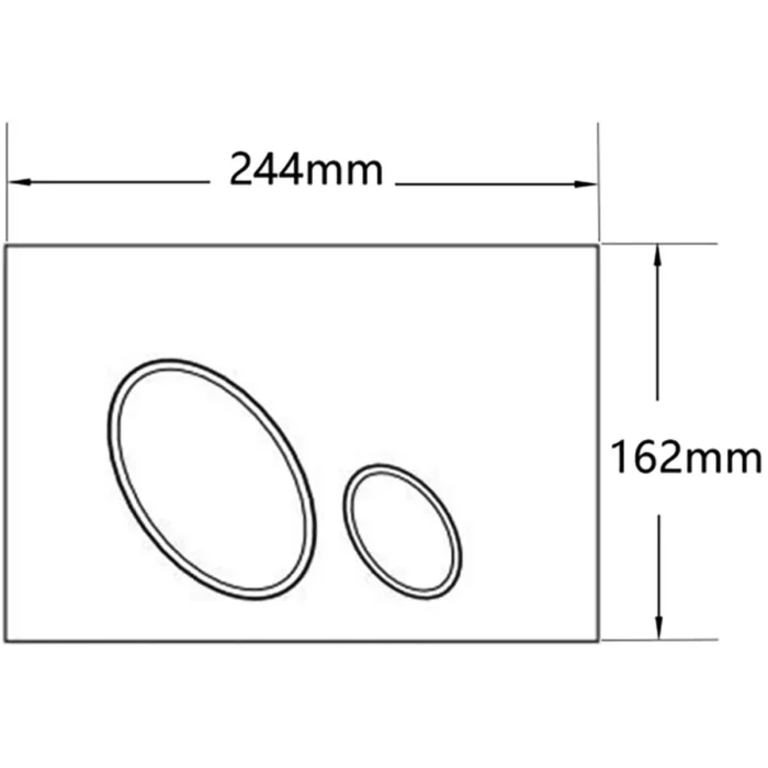 Wiesbaden X10 Push Bedieningspaneel - Drukplaat voor Inbouwreservoir - Frontbediening - Mat Wit