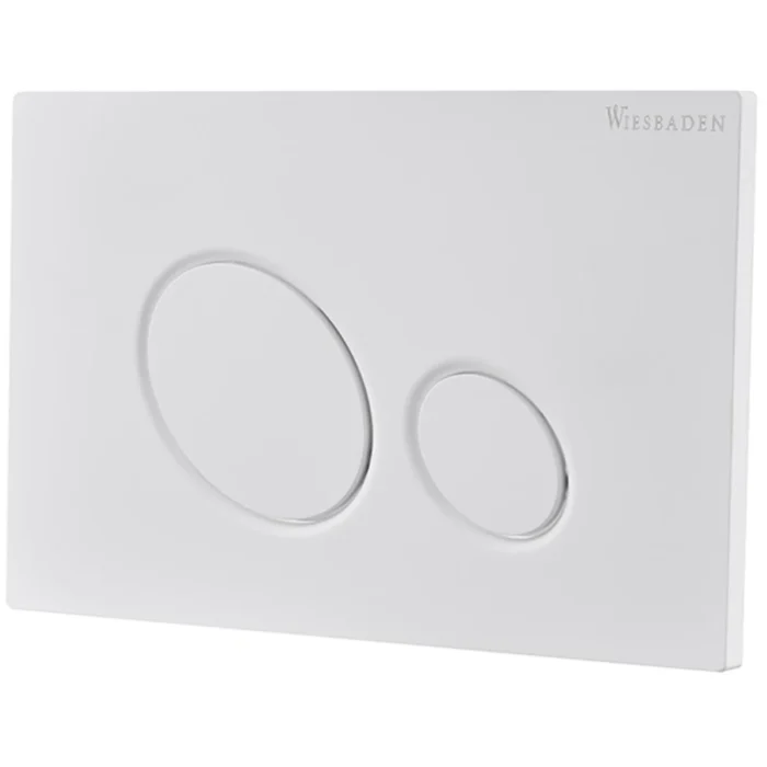 Wiesbaden X10 Push Bedieningspaneel - Drukplaat voor Inbouwreservoir - Frontbediening - Mat Wit