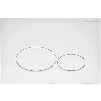 Wiesbaden X32 Push Bedieningspaneel - Drukplaat voor Inbouwreservoir - Frontbediening - Glans Wit