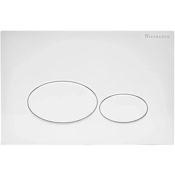 Wiesbaden X32 Push Bedieningspaneel - Drukplaat voor Inbouwreservoir - Frontbediening - Glans Wit