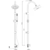 Xellanz Altara Regendoucheset met Handdouche en Omstelknop - met 20cm Ronde Hoofddouche en Staafhanddouche - Zonder kraan - Opbouw - Chroom