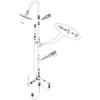 Xellanz Altara Regendoucheset met Handdouche en Omstelknop - met 20cm Ronde Hoofddouche en Staafhanddouche - Zonder kraan - Opbouw - Chroom