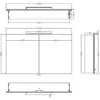 Xellanz Bright Spiegelkast met LED - 100x60x14cm - Draaideur - Rechthoek - Aluminium