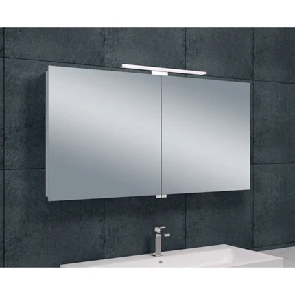 Xellanz Bright Spiegelkast met LED - 120x60x14cm - Draaideur - Rechthoek - Aluminium