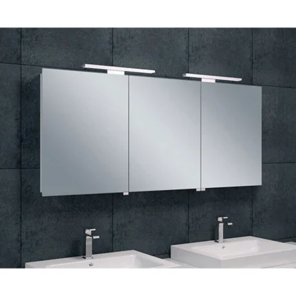 Xellanz Bright Spiegelkast met LED - 140x60x14cm - Draaideur - Rechthoek - Aluminium