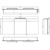 Xellanz Bright Spiegelkast met LED - 140x60x14cm - Draaideur - Rechthoek - Aluminium
