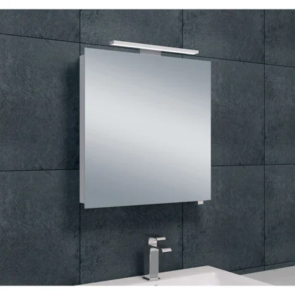 Xellanz Bright Spiegelkast met LED - 60x60x14cm - Draaideur - Vierkant - Aluminium