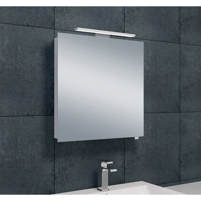 Xellanz Bright Spiegelkast met LED - 60x60x14cm - Draaideur - Vierkant - Aluminium