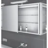 Xellanz Bright Spiegelkast met LED - 80x60x14cm - Draaideur - Rechthoek - Aluminium
