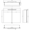 Xellanz Bright Spiegelkast met LED - 80x60x14cm - Draaideur - Rechthoek - Aluminium