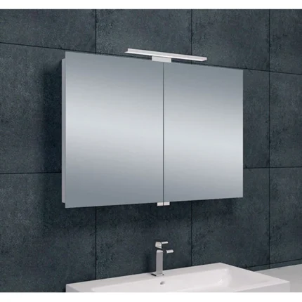 Xellanz Bright Spiegelkast met LED - 90x60x14cm - Draaideur - Rechthoek - Aluminium