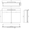 Xellanz Bright Spiegelkast met LED - 90x60x14cm - Draaideur - Rechthoek - Aluminium