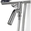 Xellanz Caral eco Thermostatische Badmengkraan met Regendoucheset - met 31cm Ronde Hoofddouche en Staafhanddouche - Opbouw - Chroom