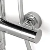 Xellanz Caral eco Thermostatische Badmengkraan met Regendoucheset - met 31cm Ronde Hoofddouche en Staafhanddouche - Opbouw - Chroom