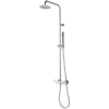 Xellanz Caral eco Thermostatische Regendoucheset - met 20cm Ronde Hoofddouche en Staafhanddouche - Opbouw - Chroom
