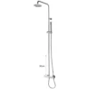 Xellanz Caral eco Thermostatische Regendoucheset - met 20cm Ronde Hoofddouche en Staafhanddouche - Opbouw - Chroom