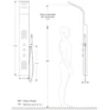 Xellanz Erie Thermostatische Douchepaneel - 148x22cm - 1 Hoofddouche - 2 Massagedouches - 1 Chromen Handdouche - 1 Chromen Doucheslang - RVS