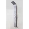 Xellanz Huron Thermostatische Douchepaneel - 165x20cm - 1 Hoofddouche - 2 Massagedouches - 4 Omstelknoppen - 1 Chromen Handdouche - 1 Chromen Doucheslang - RVS