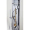 Xellanz Huron Thermostatische Douchepaneel - 165x20cm - 1 Hoofddouche - 2 Massagedouches - 4 Omstelknoppen - 1 Chromen Handdouche - 1 Chromen Doucheslang - RVS
