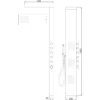 Xellanz Ohio Thermostatische Douchepaneel - 158x20cm - 1 Hoofddouche - 3 Massagedouches - 5 Stopkranen - 1 Chromen Handdouche - 1 Chromen Doucheslang - RVS