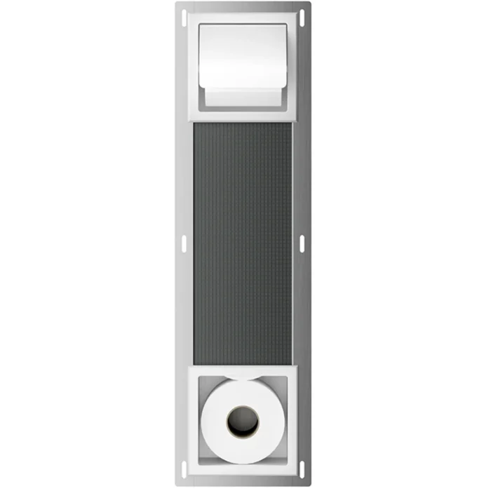 Xellanz Rocko Toiletrolhouder met Klep - Reserverolhouder - Inbouw - Mat Wit