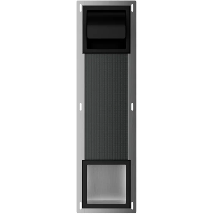 Xellanz Rocko Toiletrolhouder met Klep - Reserverolhouder - Inbouw - Mat Zwart