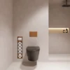 Xellanz Rocko Toiletrolhouder zonder Klep - Reserverolhouder - Inbouw - Geborsteld Brons Koper
