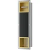 Xellanz Rocko Toiletrolhouder zonder Klep - Reserverolhouder - Inbouw - Geborsteld Messing
