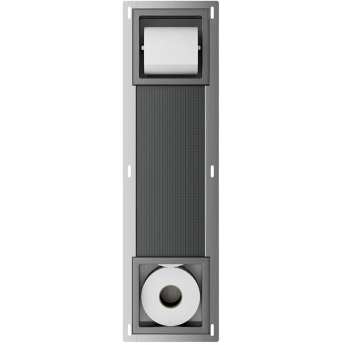 Xellanz Rocko Toiletrolhouder zonder Klep - Reserverolhouder - Inbouw - Gunmetal