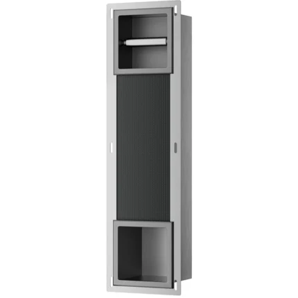 Xellanz Rocko Toiletrolhouder zonder Klep - Reserverolhouder - Inbouw - Gunmetal