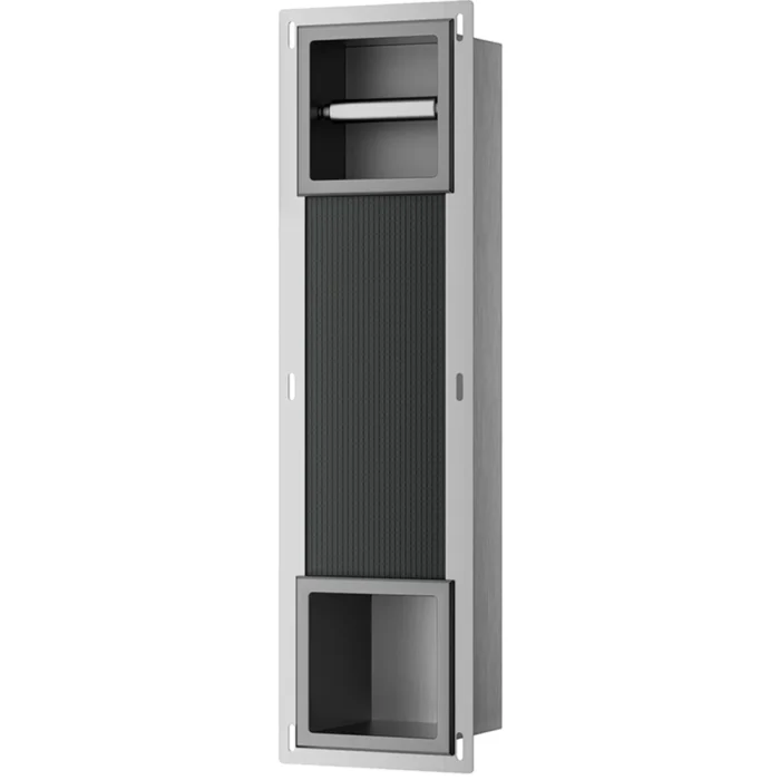 Xellanz Rocko Toiletrolhouder zonder Klep - Reserverolhouder - Inbouw - Gunmetal