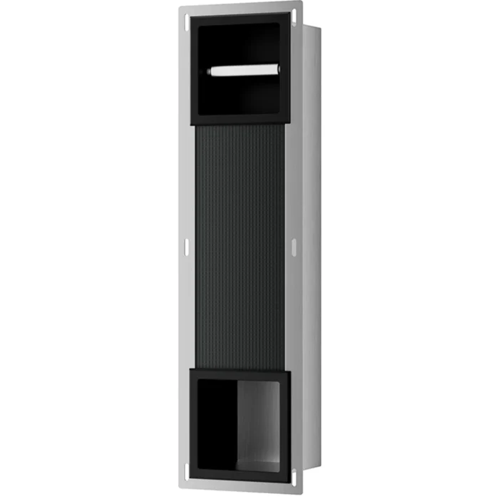 Xellanz Rocko Toiletrolhouder zonder Klep - Reserverolhouder - Inbouw - Mat Zwart