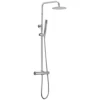 Xellanz Twenty eco Thermostatische Regendoucheset - met 20cm Ronde Hoofddouche en Staafhanddouche - Opbouw - Chroom