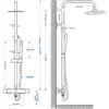 Xellanz Twenty eco Thermostatische Regendoucheset - met 20cm Ronde Hoofddouche en Staafhanddouche - Opbouw - Chroom
