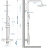 Xellanz Twenty eco Thermostatische Regendoucheset - met 20cm Ronde Hoofddouche en Staafhanddouche - Opbouw - Mat Zwart
