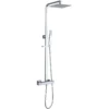 Xellanz Twenty eco Thermostatische Regendoucheset - met 20cm Vierkante Hoofddouche en Staafhanddouche - Opbouw - Chroom