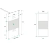 Wiesbaden Comfort Inloopdouche - 1600x2000x10mm - NANO - 1 wand - Helder Glas - Met Melkglas Middenband - Chroom