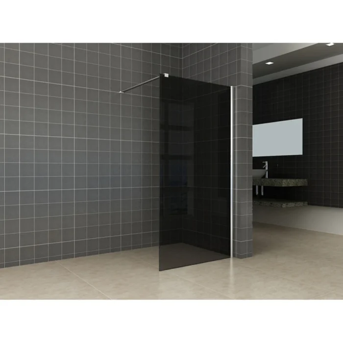 Wiesbaden Comfort Inloopdouche - 900x2000x10cm - Profiel - NANO - 1 wand - Rookglas/Chroom