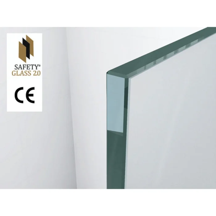 Wiesbaden Graffic Inloopdouche - 900x2000x10mm - NANO - Safety Glass Folie - Helder Glas/Chroom