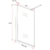 Wiesbaden Graffic Inloopdouche - 900x2000x10mm - NANO - Safety Glass Folie - Helder Glas/Chroom