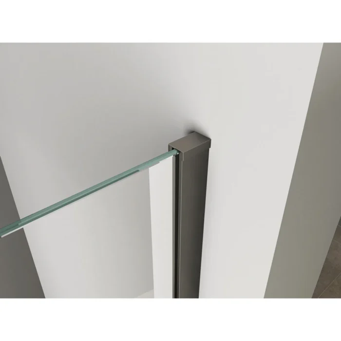 Wiesbaden Graffic Inloopdouche - 900x2000x10mm - NANO - Safety Glass Folie - Helder Glas/Mat Zwart