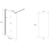 Wiesbaden Graffic Inloopdouche - 900x2000x10mm - NANO - Safety Glass Folie - Helder Glas/Mat Zwart