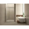 Wiesbaden Puerta Nisdeur met 1 Schuifdeur - 1200x2000x8mm - Profiel - NANO - Helder Glas/Chroom