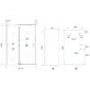 Wiesbaden Puerta Nisdeur met 1 Schuifdeur - 900x2000x8mm - Profiel - NANO - Helder Glas/Chroom