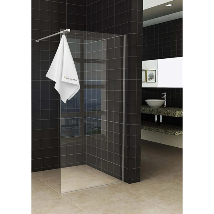 Wiesbaden Sita Inloopdouche met Handdoekhouder - 900x2000x8mm - Profiel - NANO - Helder Glas/Chroom