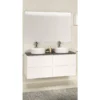 Xellanz Bologna Onderkast met Blad en Spiegel - 120cm - 4 lades - Zwart/Wit